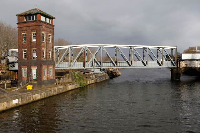 Barton swing bridge in Greater Manchester Credit: MEN/ Andy Lambert