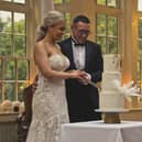 Georgie and John Gillbanks getting married at their wedding which will be shown on reality TV show Wedding Valley. Photo: UKTV
