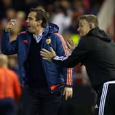 Gary and Phil Neville are two of Bury’s most famous faces. (Photo by Fotopress/Getty Images)