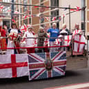 The St George’s Day parade was held in Manchester. Photo: Tony Gribben