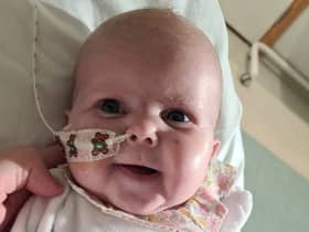 Matilda Bowcock in hospital Credit: via SWNS