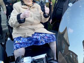 Barbara Morris celebrates her 90th on the back of a Harley Davidson Credit: Kirsty Harvey / SWNS