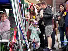Folk in Denton enjoying a previous royal street party in 2022 Credit: Getty