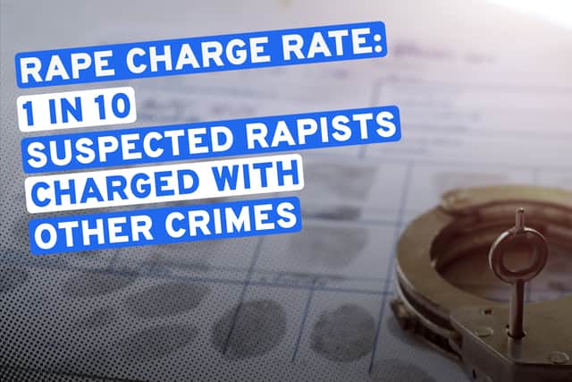 More than 1,600 suspected rapists reportedly ‘charged’ by police over the last five years have in fact been charged with other offences, shock new figures have revealed.
