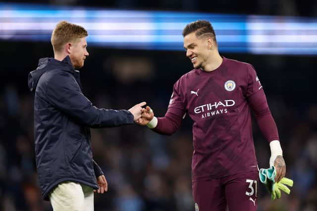 Pep Guardiola was asked about Ederson and Kevin De Bruyne ahead of Manchester City vs West Ham United.