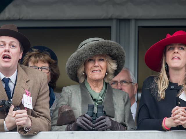 Camilla with son Tom (left) and daughter Laura (right)