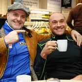 Tyson Fury with father John Fury.  (Photo by Julian Finney/Getty Images)