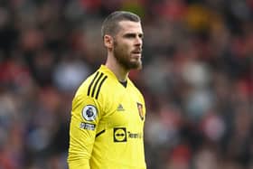 Manchester United goalkeeper David de Gea looks on during a match