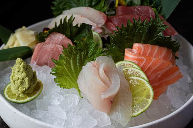 A selection of sashimi served at Lucky Cat