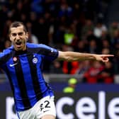 Henrikh Mkhitaryan celebrates scoring Inter Milan’s second goal at the San Siro (Image: Getty Images)