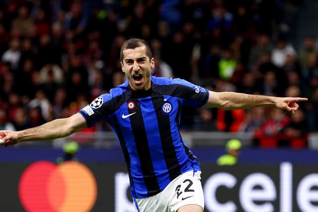 Henrikh Mkhitaryan celebrates scoring Inter Milan’s second goal at the San Siro (Image: Getty Images)