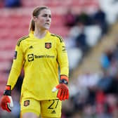 Mary Earps has already enjoyed big moments at Wembley this season for England.  (Photo by Charlotte Tattersall - MUFC/Manchester United via Getty Images)