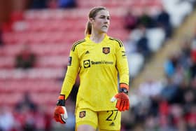 Mary Earps has already enjoyed big moments at Wembley this season for England.  (Photo by Charlotte Tattersall - MUFC/Manchester United via Getty Images)