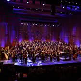 The National Youth Orchestra on stage at The Barbican in London. Photo: Mark Allan