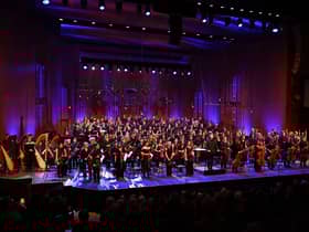 The National Youth Orchestra on stage at The Barbican in London. Photo: Mark Allan