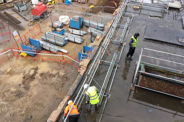 Work progressing at Weir Mill in Stockport. Photo: LDRS
