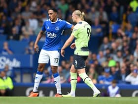 Yerry Mina was involved in a  number of altercations during the Manchester City game, something he was criticised for.