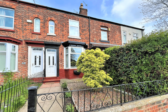 Outside of a three bed terraced house for sale in Eccles (Photo: Zoopla) 