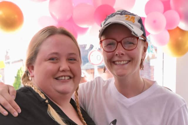 Alice O’Donnell (left) and Gemma Fish (right) before the big moment. Pictures by Lindsey Caldwell