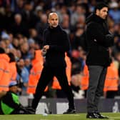 Pep Guardiola praised Mikel Arteta after Manchester City clinched first place in the league.