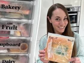 Kate Hall, 37, has been batch cooking and freezing for over 14 years, but only began freezing ingredients individually recently in what she deemed a “lightbulb moment”. 