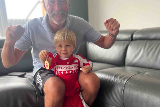Mark spends time coaching his grandkids and teaching them a love of Man Utd.