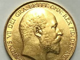 The treasure trove found scattered across the home included a gold Edward VII £2 coin from 1902. 