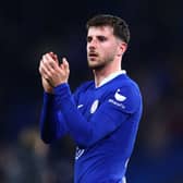 Mason Mount of Chelsea applauds the fans after their side’s defeat in the UEFA Champions League (Photo by Clive Rose/Getty Images)