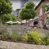 The Wharf, situated at 6 Slate Wharf, Manchester M15 4ST, is a large establishment with outdoor seating terrace and is also dog friendly. The Wharf has a rating of 4.5 out of 5 from 3,697 Google reviews.