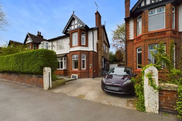The front of the property offers a small driveway for off road parking