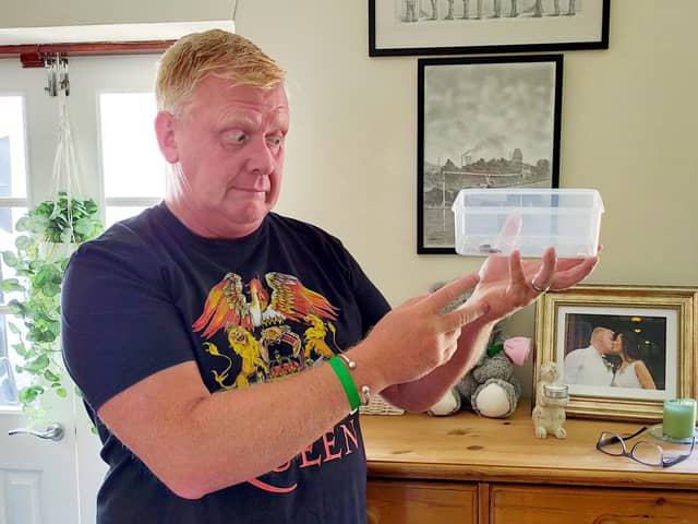 David Judd, 55, had been unpacking his clothes just hours after arriving home when he suddenly spotted the venomous arachnid.