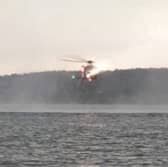 Italy's fire service posted an image of a helicopter taking part in the rescue (Image: Vigili del Fuoco)