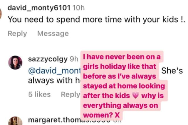 Former Coronation Street actress Helen Flanagan hit out at a troll on Instagram. (Credit @hjgflanagan Instagram Story)