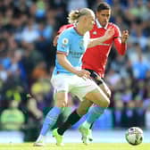 Raphael Varane said stopping the ball getting to the feet of Erling Haaland will be key in the FA Cup final.