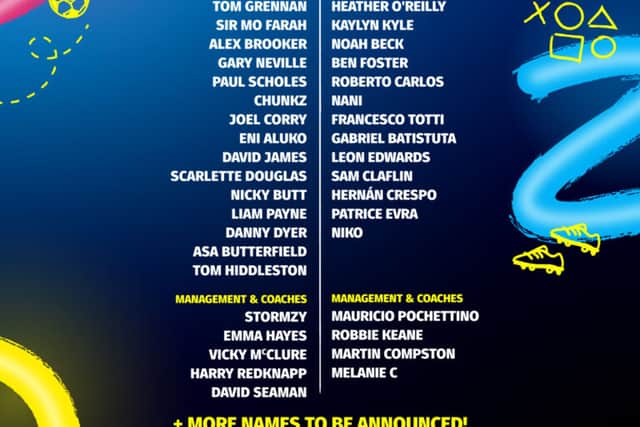 Soccer Aid line-up