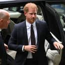 Prince Harry, Duke of Sussex arrives to give evidence at the Mirror Group Phone hacking trial at the Rolls Building at the High Court on June 6, 2023. (Photo by Leon Neal/Getty Images)