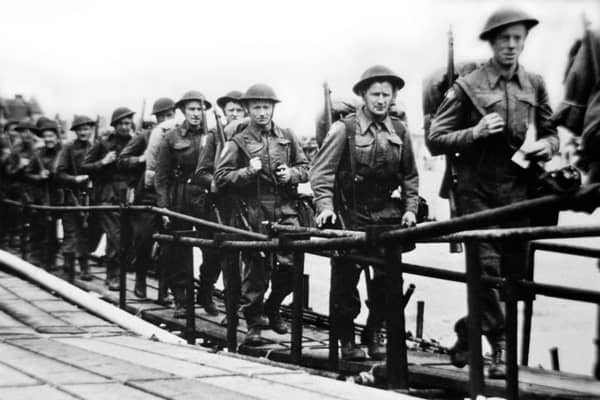 Allied soldiers during the D-day landings