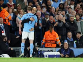 Pep Guardiola is just 90 minutes away from completing the treble (Image: Getty Images)