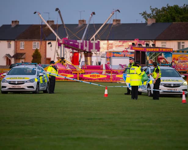 The scene in Swindon where a teenager was stabbed