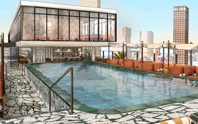 Soho House rooftop pool