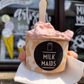 Milk Maids ice cream shop in Bolton. 