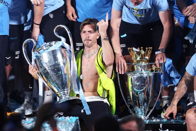 Jack Grealish led the Manchester City treble celebrations (Image: Getty Images)