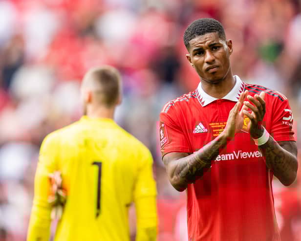 Marcus Rashford imitated NBA icon Allen Iverson during Manchester United's new kit reveal.