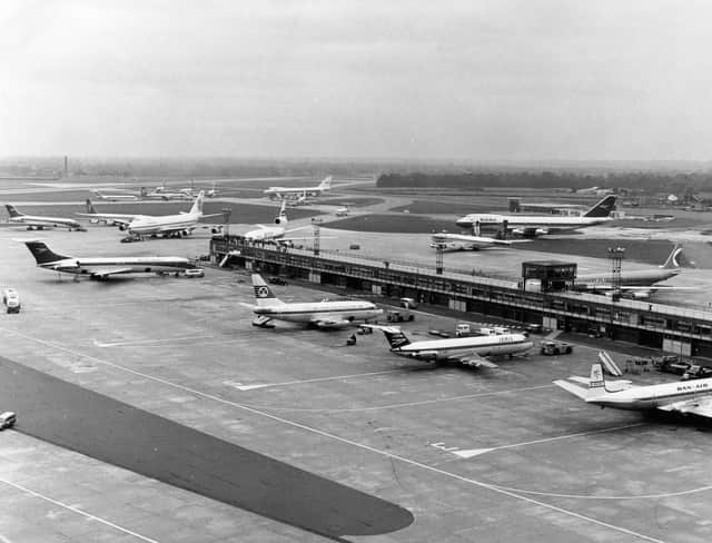 Plenty of planes were coming and going on this day at Manchester Airport