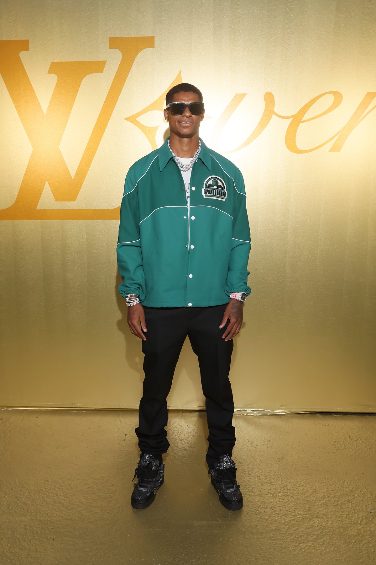 Marcus Rashford attends Pharrell Williams' Louis Vuitton show