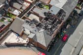 The fire 'spread' along a terraced street of houses in Oldham.