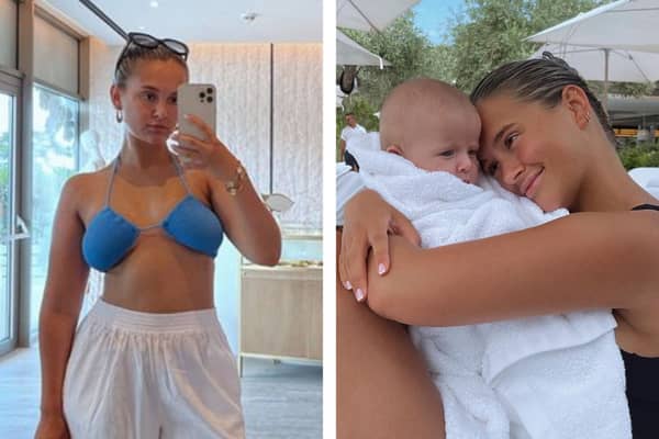 Molly Mae shows off stretch marks as she finds courage to wear bikini on family trip. (Photo credit: Instagram/mollymae)