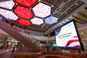 Manchester Airport will be red, white and blue this weekend 