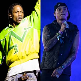 Travis Scott (left) and Central Cee (right) will perform at Rolling Loud Portugal 2023 (Getty Images)