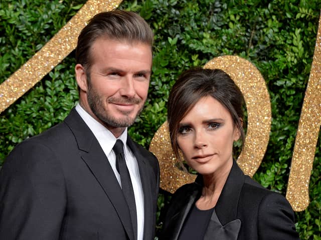 David Beckham and Victoria Beckham attend the British Fashion Awards 2015 at London Coliseum on November 23, 2015 in London, England. (Photo by Anthony Harvey/Getty Images)